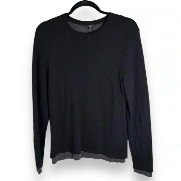 Vince Black and Gray Long Sleeve Sweater Size Small - Picture 1 of 6